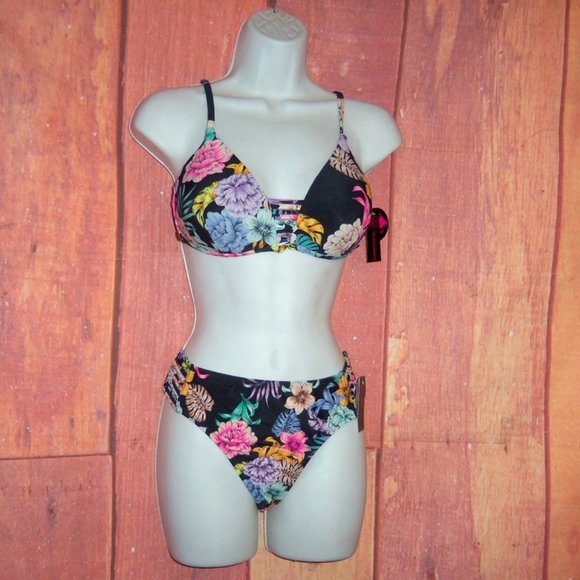 NOBO No Boundaries Floral Bikini To Bottoms - L/G 11-13 - NWT - Picture 3 of 13